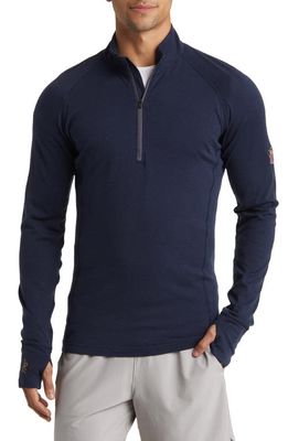 776BC x Boys in the Boat Pro Merino Wool Blend Quarter Zip Pullover in Navy