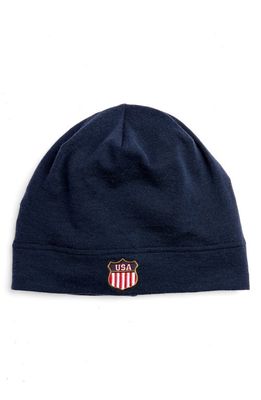 776BC X Boys in the Boat Pro Wind Resistant Merino Wool Blend Beanie in Navy