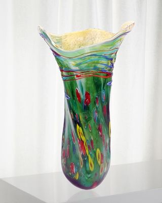 8.5" x 18" Petria Art Glass Vase