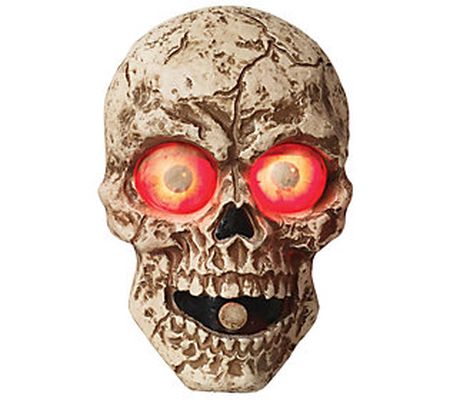 8" Lighted Animated Wall Skull w/ Sound Effects by Gerson Co