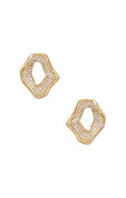 8 Other Reasons Abstract Earrings in Metallic Gold.