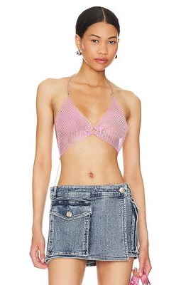 8 Other Reasons Chain Crop Top in Pink.