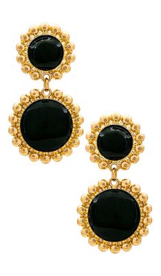 8 Other Reasons Circle Drop Earring in Black.
