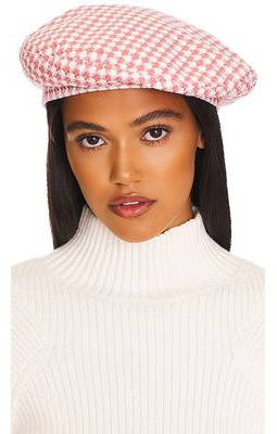 8 Other Reasons Gingham Beret in Pink.