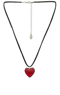8 Other Reasons Heart Pendant Choker in Red.