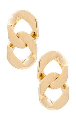 8 Other Reasons Link Up Earring in Metallic Gold.