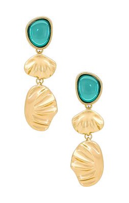 8 Other Reasons Natural Drop Earrings in Metallic Gold.