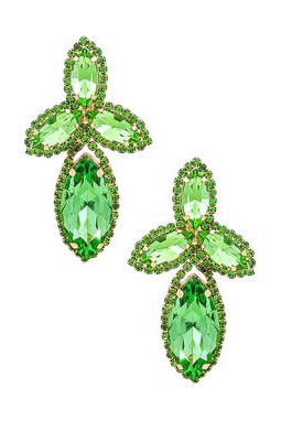 8 Other Reasons Open Arms Earrings in Green.