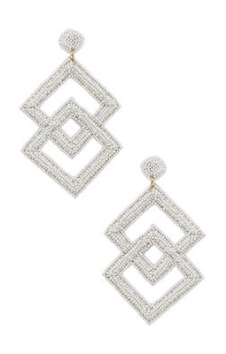 8 Other Reasons Statement Earring in White.