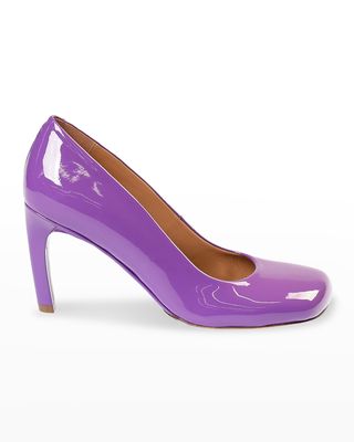 80mm Patent Curved-Heel Pumps