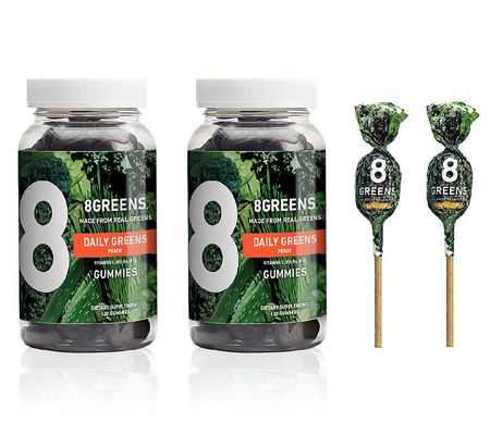 8Greens Gummies From Real Greens 60-Day Supply & Lollipops