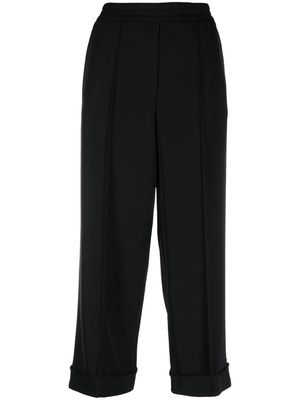 8pm exposed-seam cropped trousers - Black