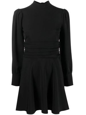 8pm flared puff-sleeve minidress - Black
