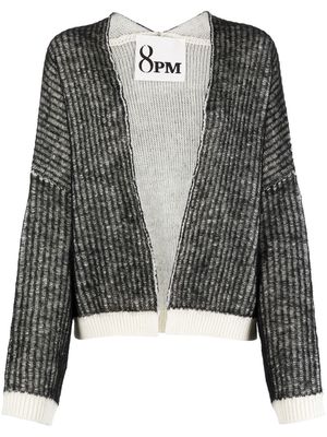 8pm knitted drop-shoulder cardigan - Black