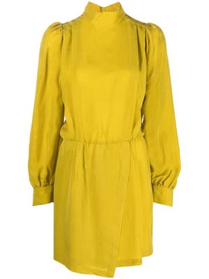 8pm puff-sleeve mini dress - Yellow
