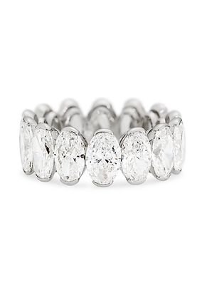 9.91 CTW Oval Cut Eternity Band in Platinum