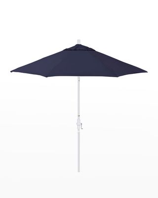9' Fiberglass Market Umbrella, Matted White Collar Tilt
