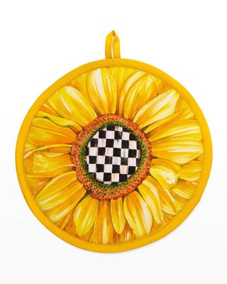 9" Gingham Sunflower Pot Holder