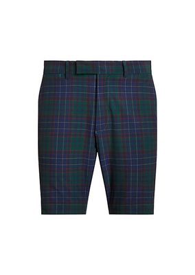 9-Inch Plaid Stretch Tailored-Fit Shorts