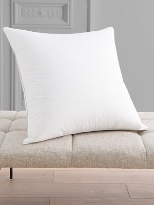 90% Goose Down Euro Pillow - White Blue - Size European - White Blue - Size European