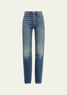 90s High Rise Straight Loose Jeans
