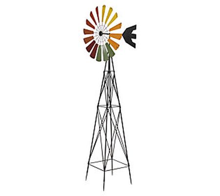 91.73"H Metal Garden Windmill by Gerson Co