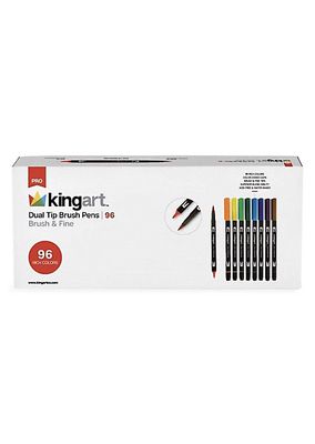 96-Piece Unique Colors Dual-Tip Brush Pen Art Markers