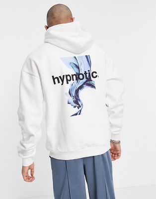9N1M SENSE hoodie with hypnotic print in white