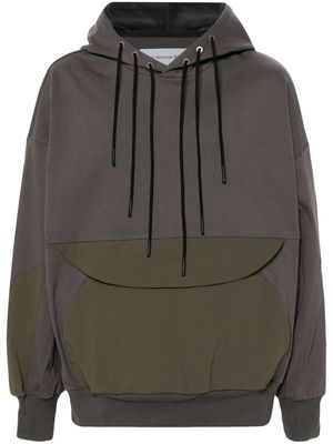 A.A. Spectrum Gorphor panelled drawstring hoodie - Grey