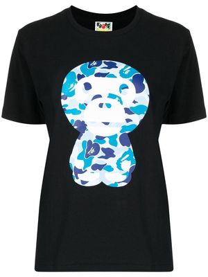 A BATHING APE® abstract-print cotton T-Shirt - Black