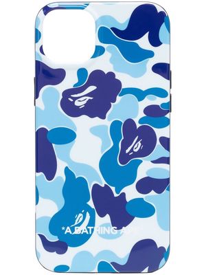 A BATHING APE® abstract-print iPhone 14 Plus case - Blue
