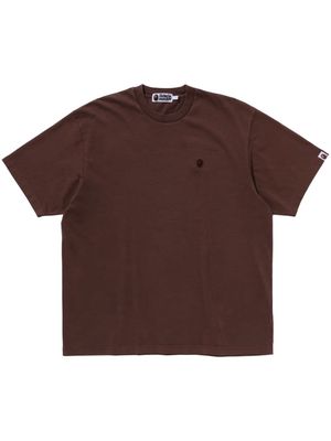 A BATHING APE® Ape Head-appliqué T-shirt - Brown