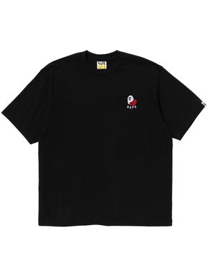 A BATHING APE® Ape Head-embroidered T-shirt - Black