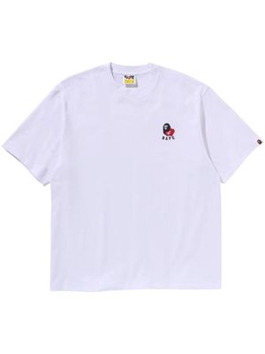 A BATHING APE® Ape Head-embroidered T-shirt - White