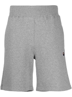 A BATHING APE® Ape Head One Point cotton shorts - Grey