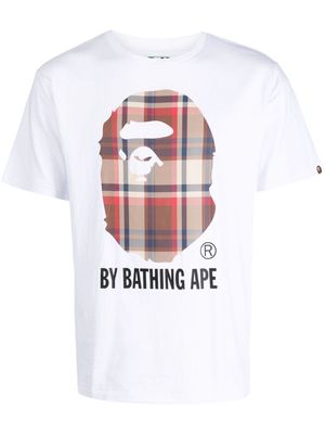 A BATHING APE® BAPE Check cotton T-shirt - White