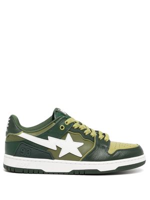 A BATHING APE® Bape Sk8 Sta #2 leather sneakers - Green