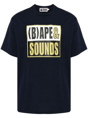 A BATHING APE® BAPE Sounds cotton T-shirt - Blue