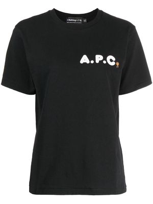 A BATHING APE® chest logo-print detail T-shirt - Black