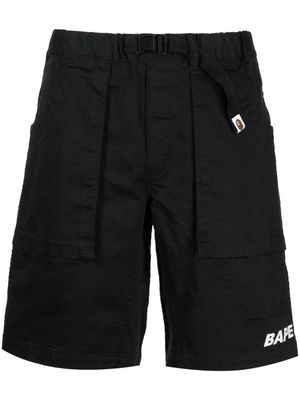A BATHING APE® Climbing logo-embroidered shorts - Black