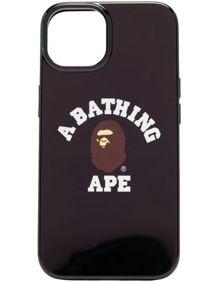 A BATHING APE® College logo-print detail Iphone 14 case - Black