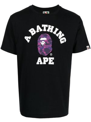 A BATHING APE® Color Camo College T-shirt - Black