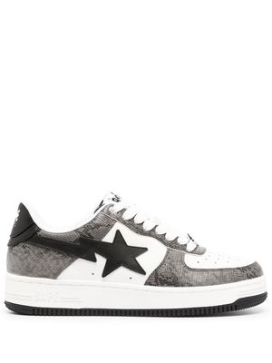 A BATHING APE® colour-block leather sneakers - White