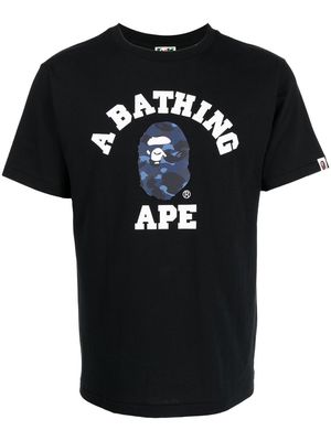 A BATHING APE® Colour Camouflage College T-shirt - Black