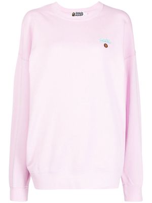 A BATHING APE® embroidered-logo detail sweatshirt - Pink