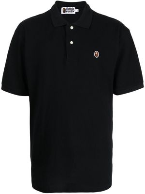 A BATHING APE® embroidered-logo polo shirt - Black