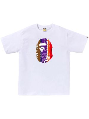 A BATHING APE® Fans Scarf Ape Head T-shirt - White