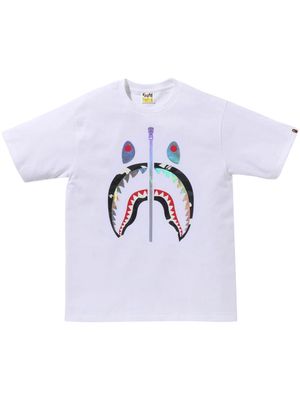 A BATHING APE® Glitter Shark cotton T-shirt - White