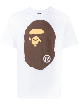 A BATHING APE® Gorilla logo cotton T-shirt - White
