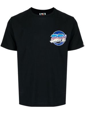 A BATHING APE® graphic-print BAPE-logo T-shirt - Black